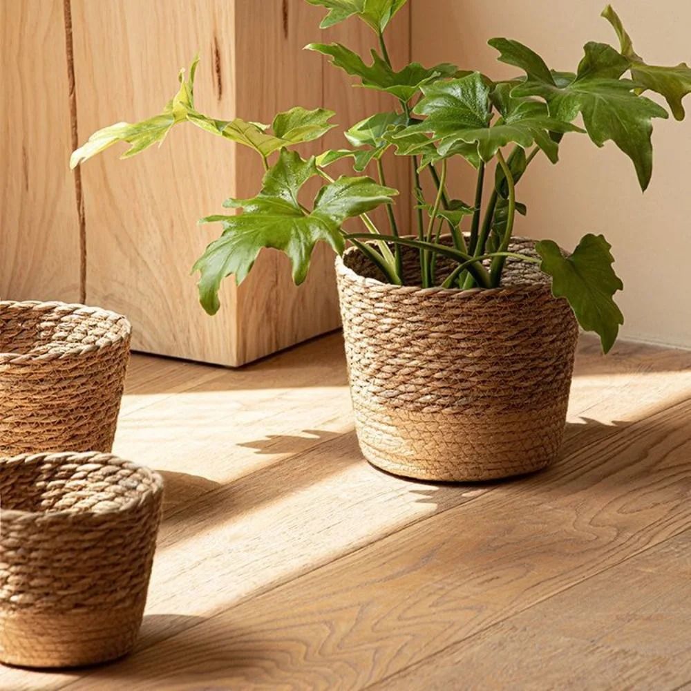 Handmade Straw Weaving Gallery | High-Fidelity Woven Rattan Planter & Professional Botanic Storage Tech
