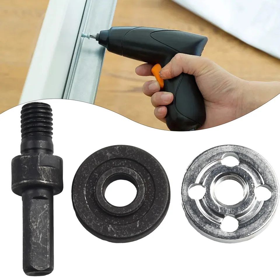 Electric Drill to Angle Grinder Adapter Kit, Variable Angle Converter 3-Piece Set for DIY Cutting & Grinding
