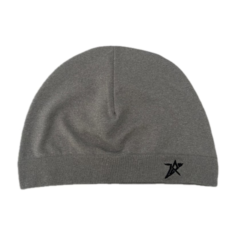 Soft Breathable Star Embroidered Skull Cap Beanie for Hiking Cycling Sports