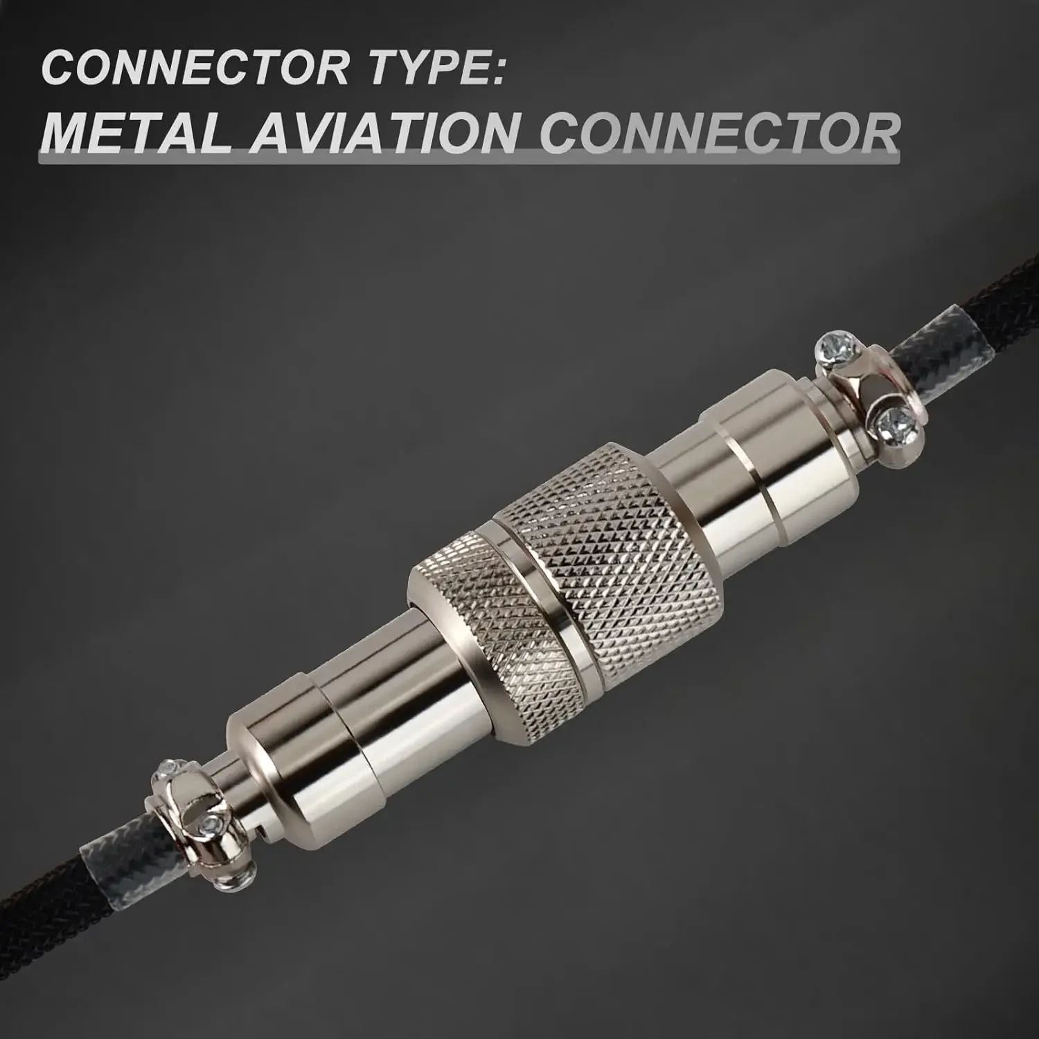Coiled USB C Aviator Keyboard Cable