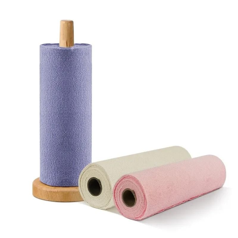 Reusable Microfiber Cleaning Wipe Roll Washable Paper Towel Replacement 20 Sheets