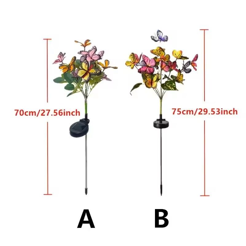 Solar LED Butterfly Flower Light