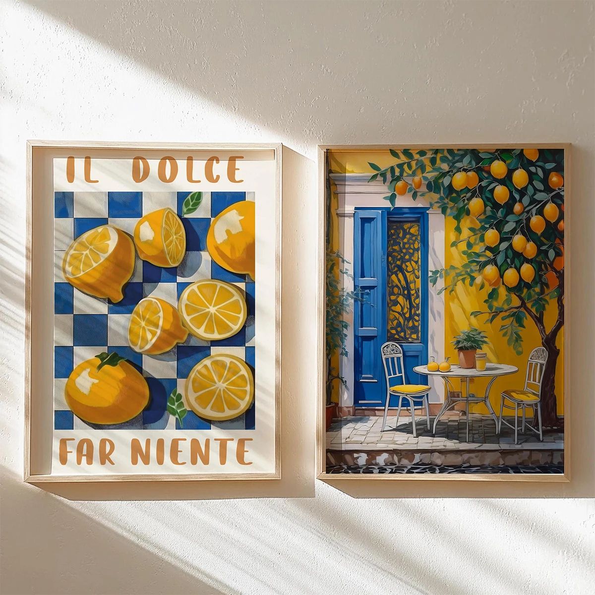 Italian Lemon Tree Wall Art Cottagecore Canvas Spring Landscape Decor