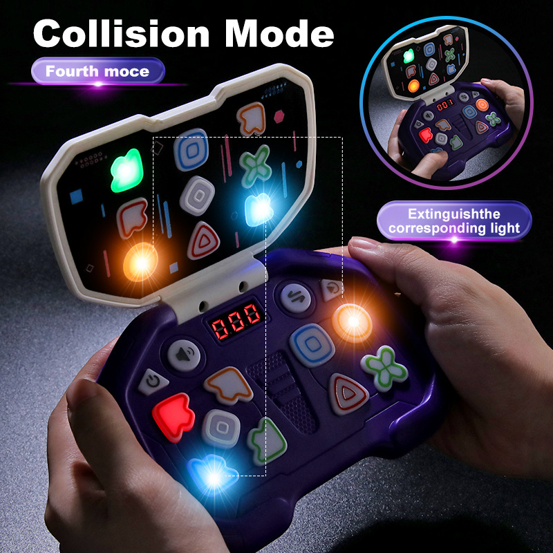 Rhythm Master Kids Flip Handheld Dance Mat, Stress Relief Game, Level Challenge Press & Push Training Machine