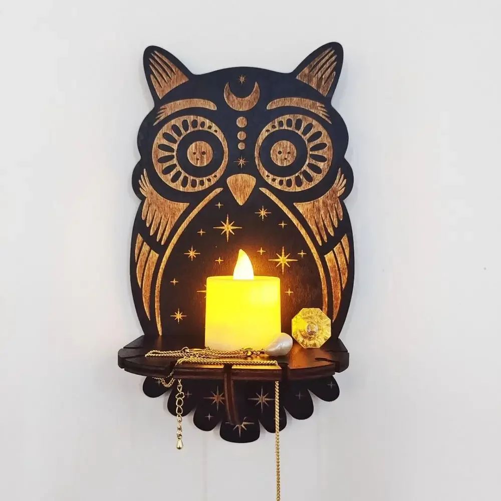 Handcrafted Wooden Wall Display Shelf