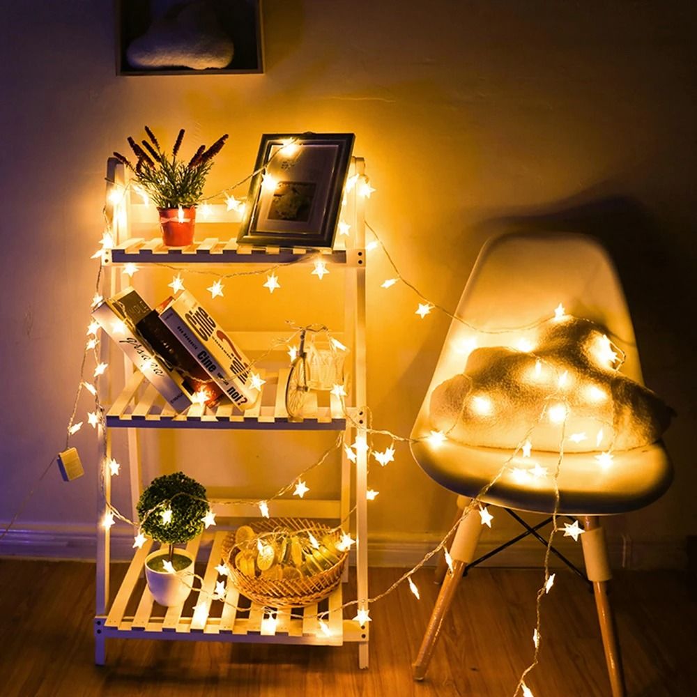 Star Fairy Lights Outdoor Chain Lights Garland Bulb String Lights Party Home Garden Decoration
