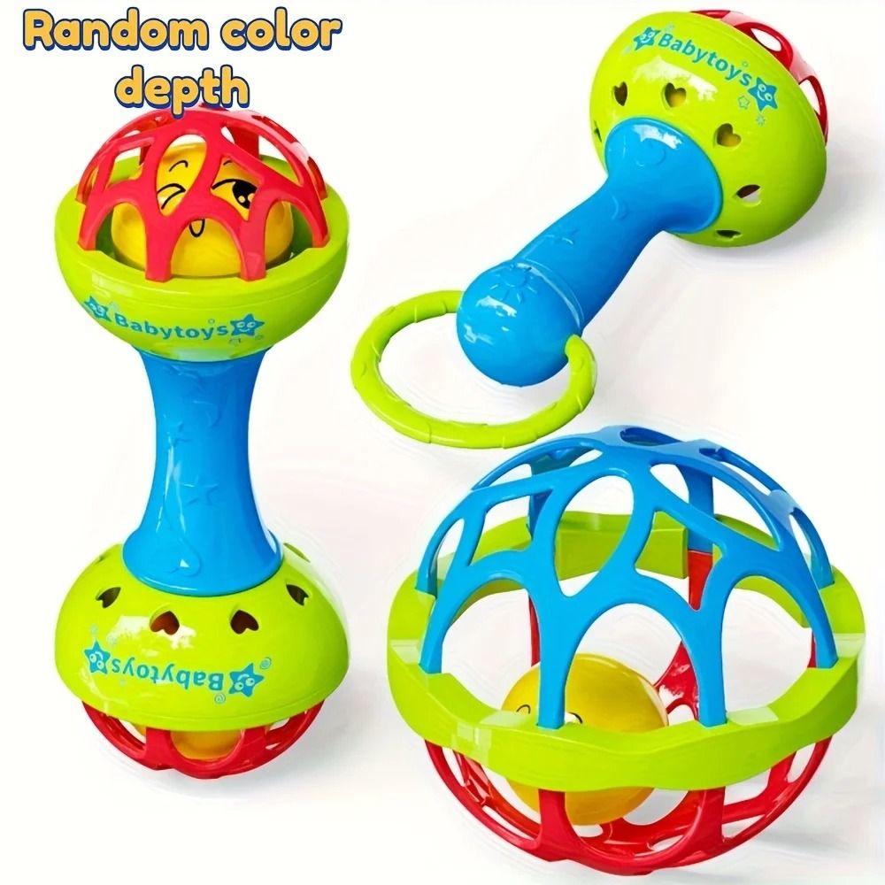 Drum, Bell, and Ball Rattle Toy Set