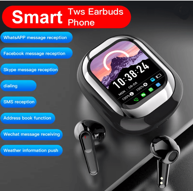 SE ONE Smart Touch Screen Wireless Earbuds with LED Display Case