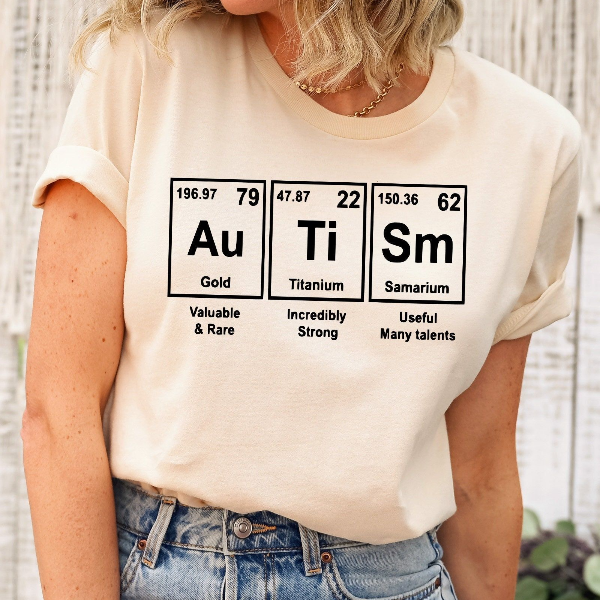 Autism Awareness T-Shirt – Advocate Autism Acceptance Periodic Table Tee