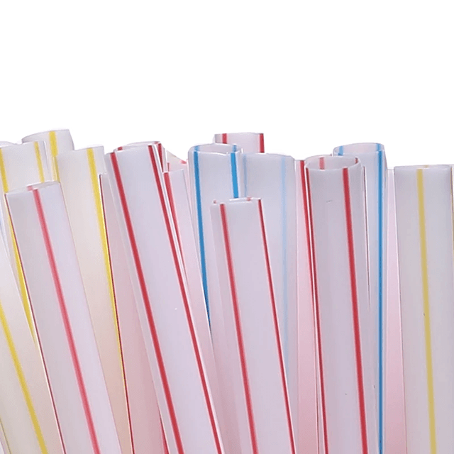 Fluorescent Bendable Drinking Straws Reusable Plastic Party Supplies
