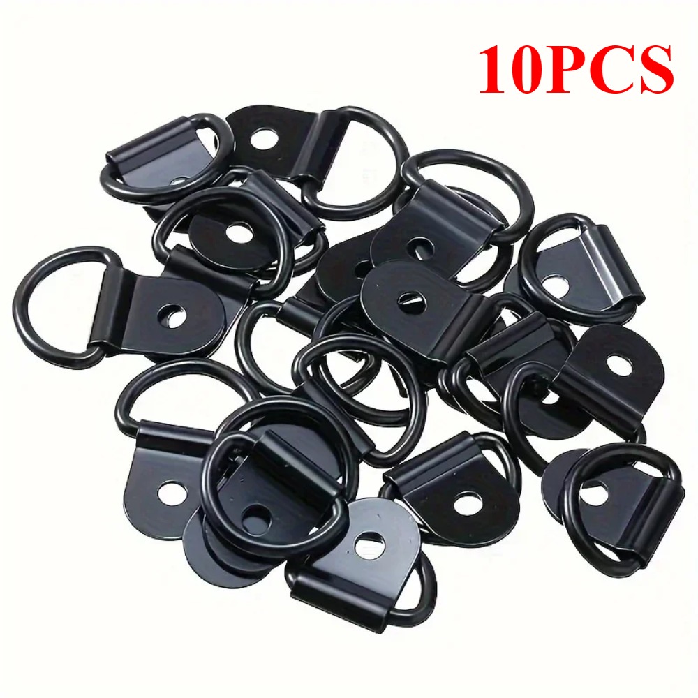 10Pcs Heavy-Duty Stainless Steel D Rings – Secure Tie Down Anchors & Lashing Rings for Car, Boat, Trailer, RV Load