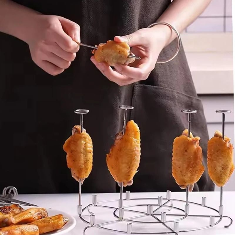 12 Piece Stainless Steel BBQ Skewers Set Air Fryer Kebab Skewers