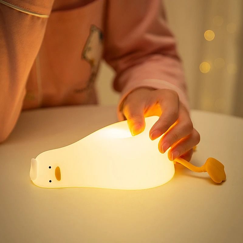 Rechargeable Duck Night Light Silicone LED Lamp for Kids Bedroom