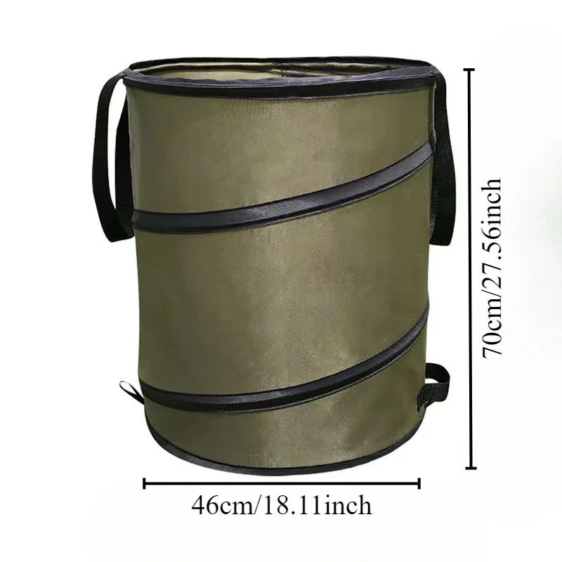 Pop Up Garden Trash Bag Collapsible Leaf and Grass Storage Bin for Outdoor Use