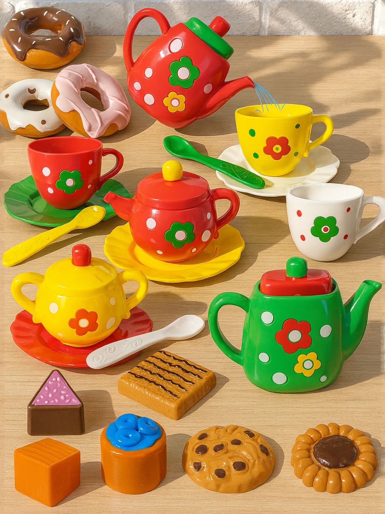 Girls Afternoon Tea and Dessert Set – Interactive Playhouse Kitchen Toy