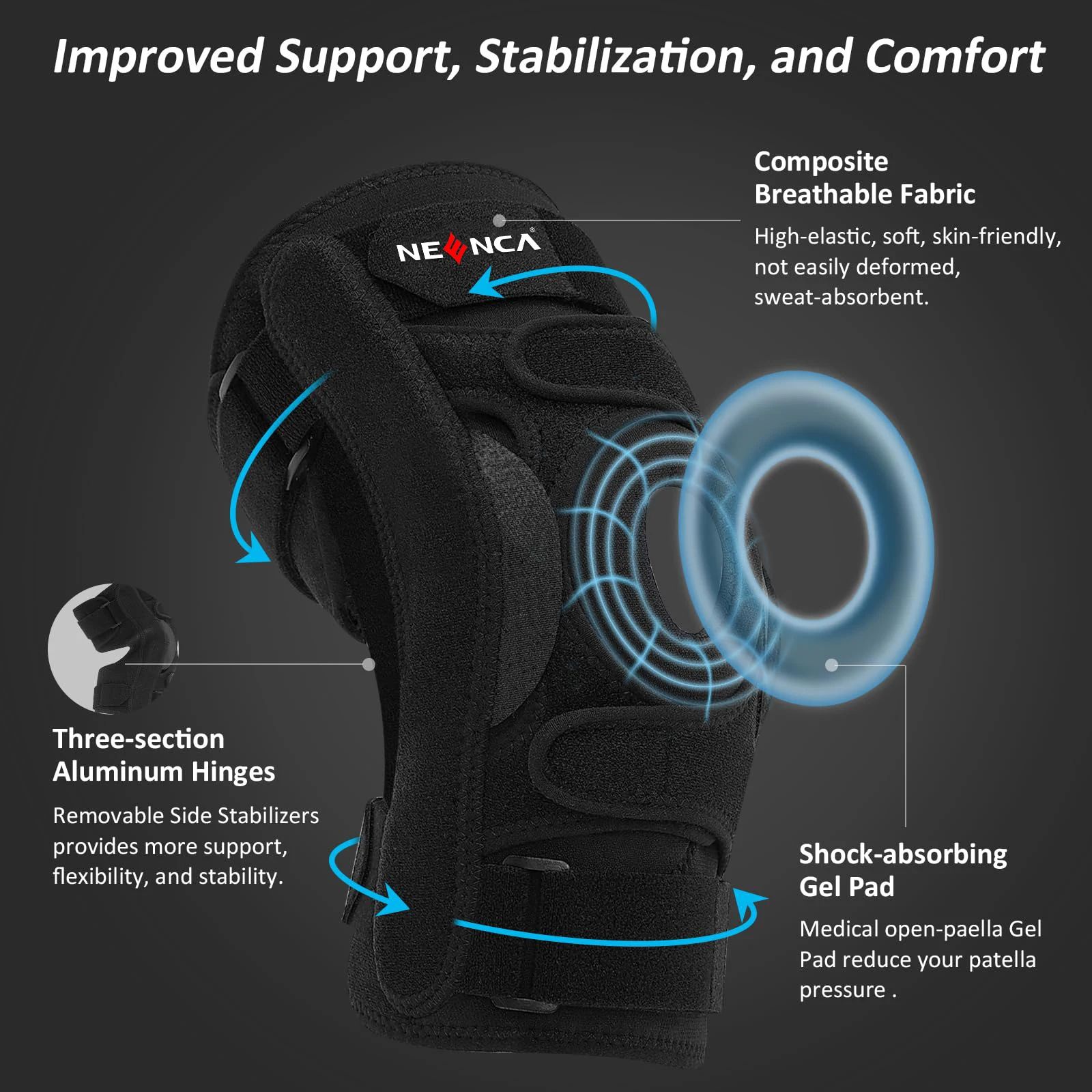 Three Section Hinged Knee Brace