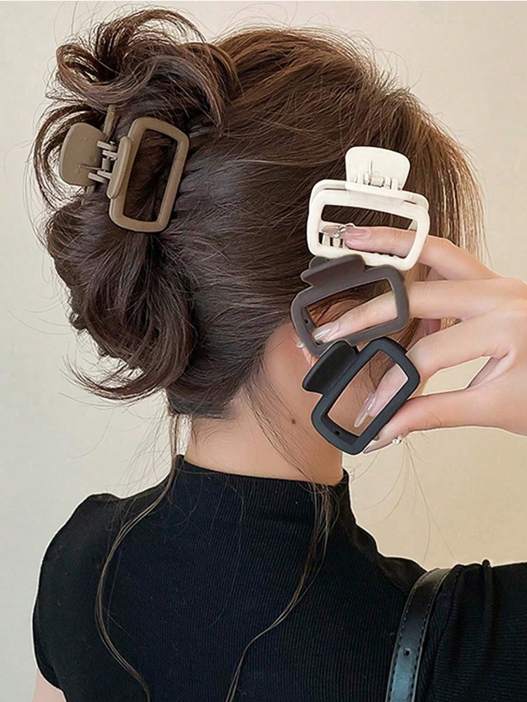 Elegant Square Hair Claw Clips Lightweight & Stylish Hair Accessories for Every Day