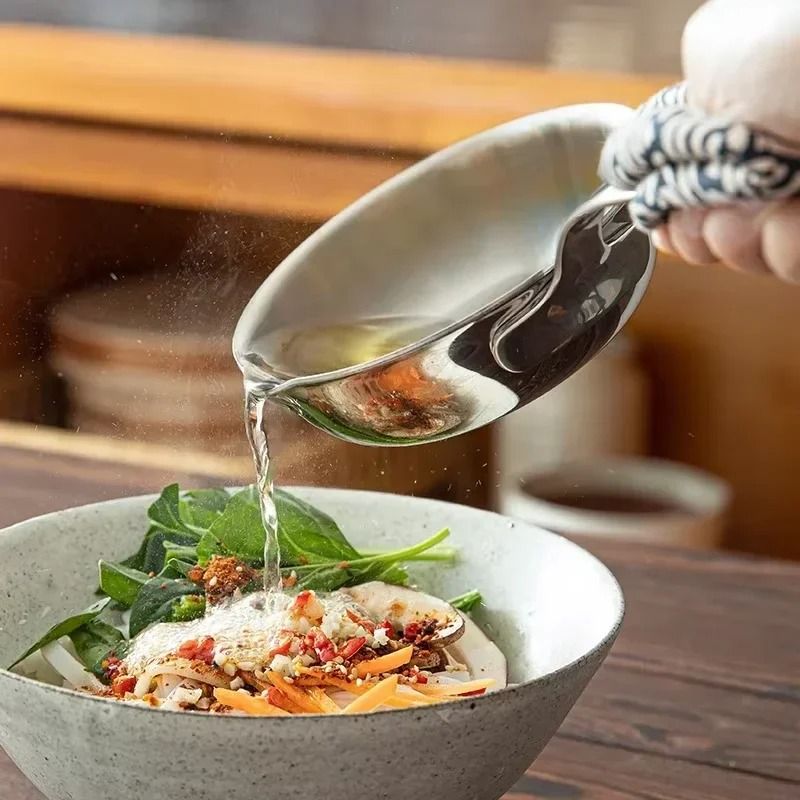 4.7 in Stainless Steel Mini Saucepan & Oil Pot