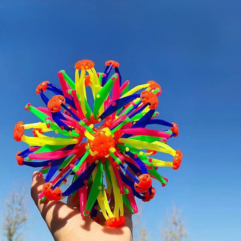 Rainbow Expandable Stress Ball – Colorful Sensory Fidget Magic Ball Toy for Kids