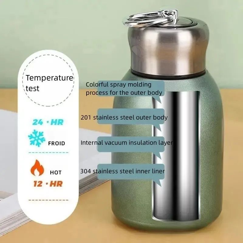 300ML Stainless Steel Travel Mug Vacuum Insulated Leak Proof Coffee Cup