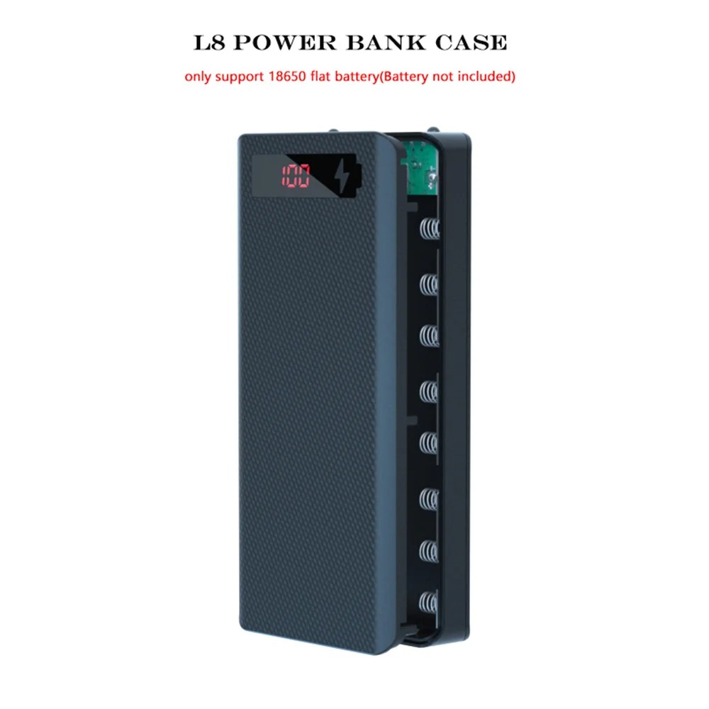 Dual USB Type C Battery Holder Power Bank Case for DIY Charging
