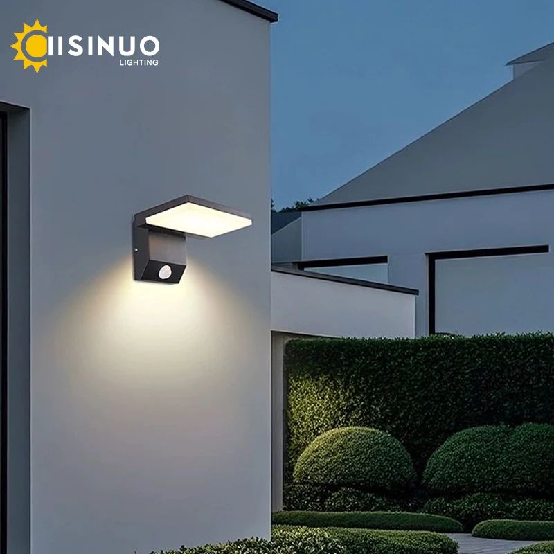 IP65 Motion Sensor Outdoor Wall Light – Adjustable Aluminum Auto On/Off Security Lamp
