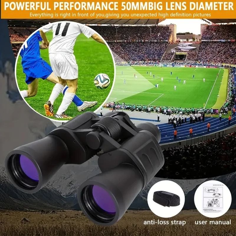 Military 20x50 Powerful Long Range Binoculars | Professional Zoom HD BAK4-Prism Telescope | High Magnification Optics fo