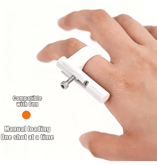 Finger Ring Launcher Keychain Fidget Toy Stress Relief Mini Game Accessory
