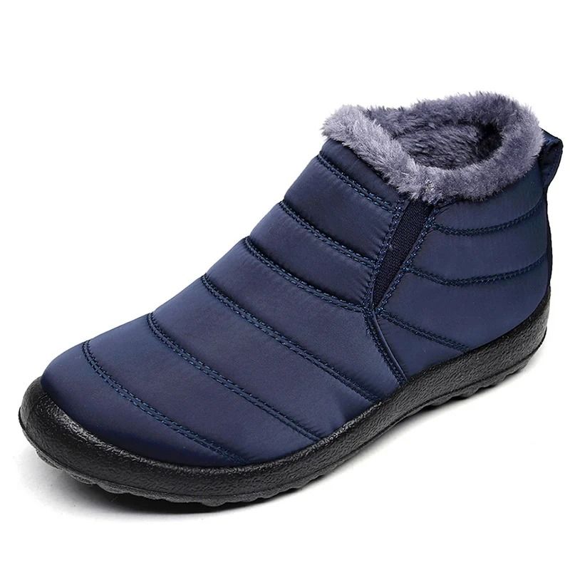Womens Waterproof Winter Snow Boots – Plush Fur-Lined Ankle Boots