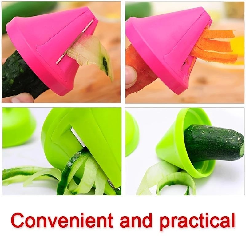 Rotating Spiral Vegetable Slicer and Shredder, Manual Potato, Fruit & Radish Grater