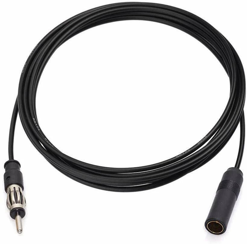 Car Stereo Radio Antenna Extension Cable, Premium Male/Female AM/FM Cable Wire, Heavy-Duty Cord