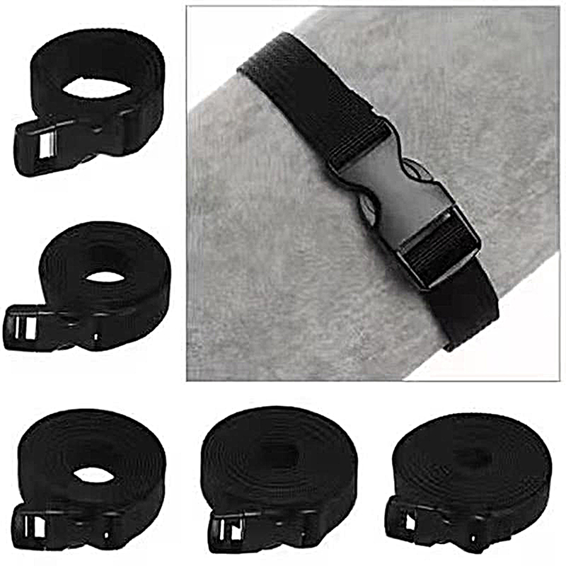 Travel Tied Nylon Cargo Tie Down, Black Luggage Lash Belt, Durable Strap With Cam Buckle, Travel Kits Outdoor Camping