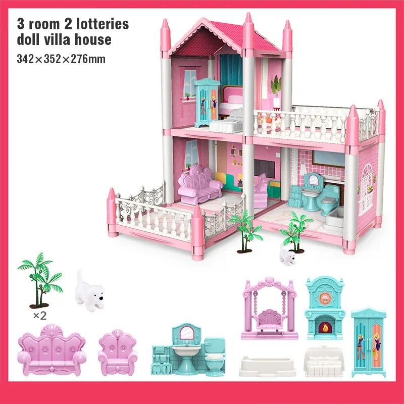 3D DIY Dream Princess Castle Villa Doll House