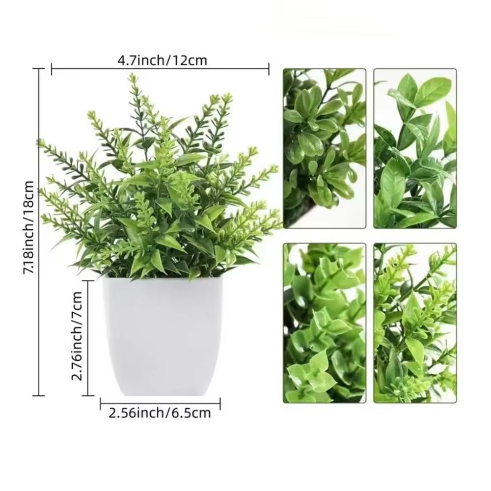 Vivid Artificial Bonsai Tree Desk Centerpiece Non-Fading Faux Plant Decor