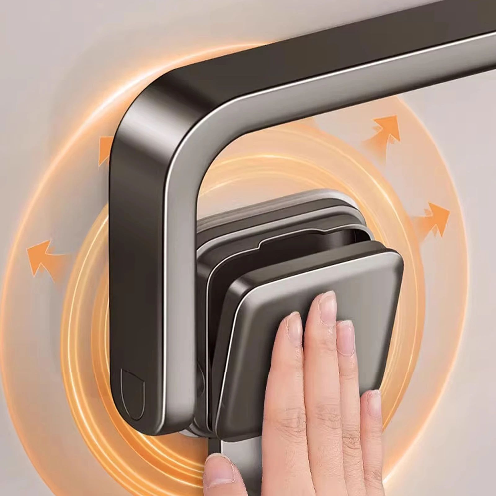 FlexHold Suction Cup Towel Rack – No Drill Folding Wall Mounted Towel Holder