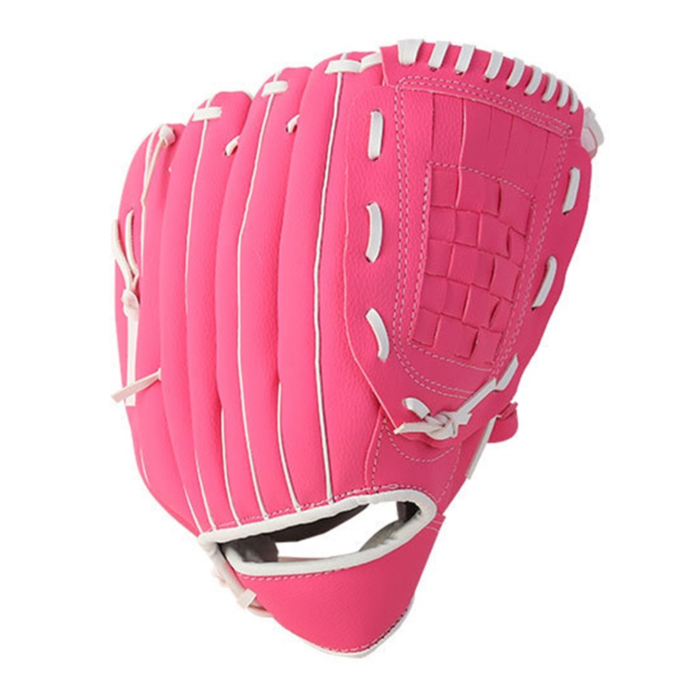 Synthetic Leather Baseball Glove, Blue Mitt, Rose Red Brown & Black Catcher Gloves for Practice
