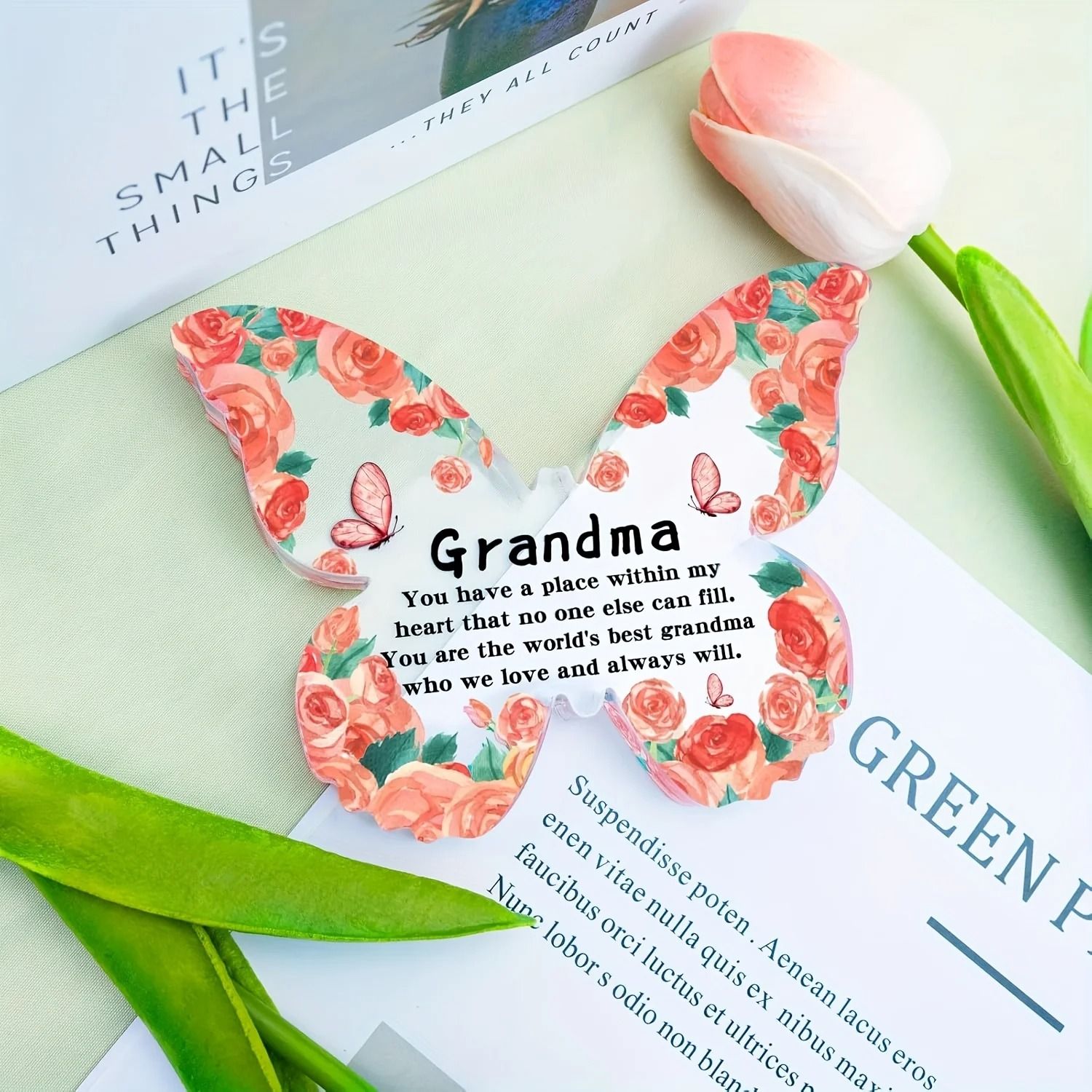 ButterflyBloom Grandma Keepsake Decor Meaningful Butterfly Gift for Grandma
