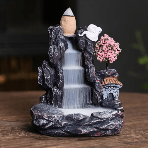 Backflow Incense Burner Waterfall – Aromatherapy Holder with Incense Cones Set