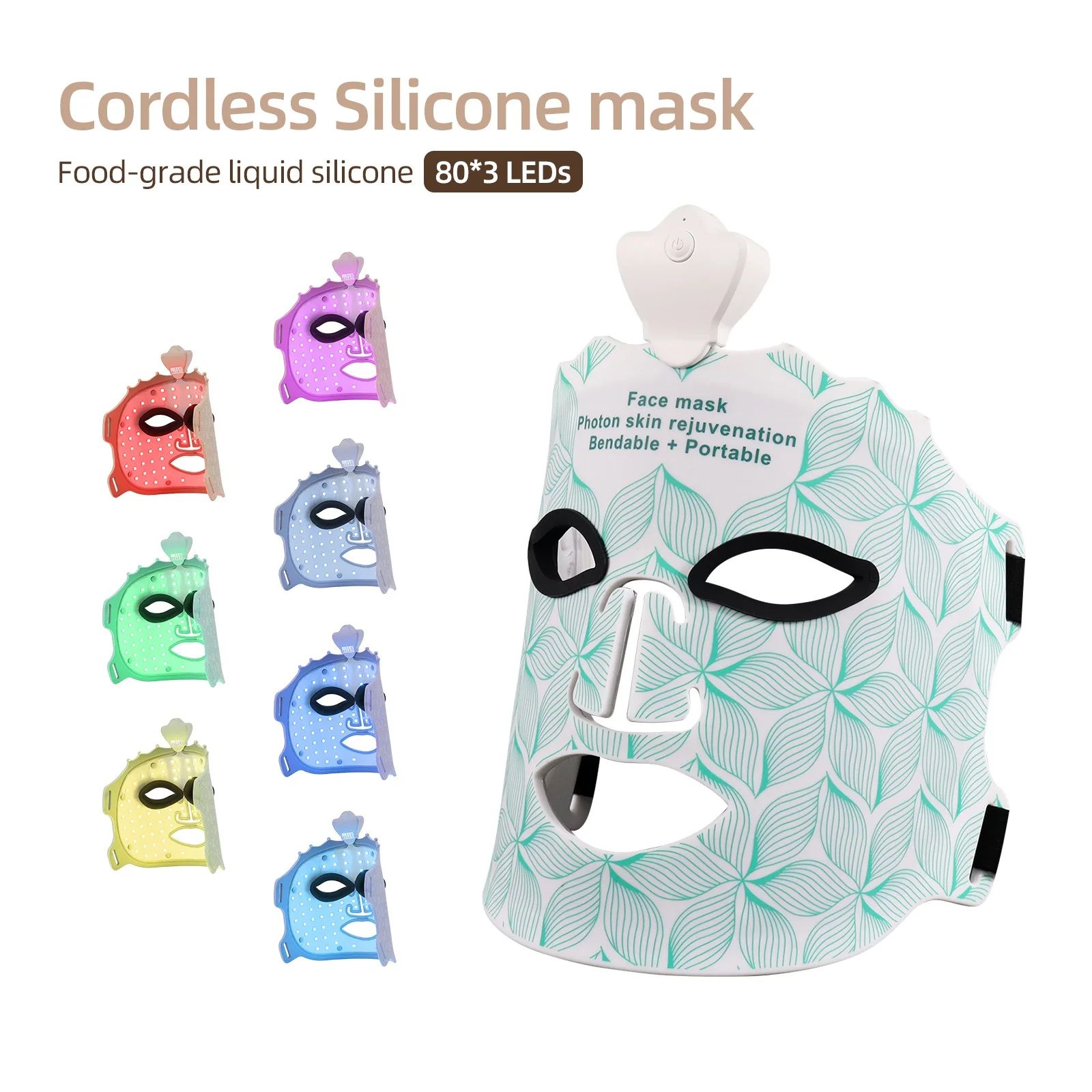 Advanced 7-Color LED Face Mask for Red Light Therapy Mask & Acne Treatment – Silicone Anti-Aging Skin Rejuvenation