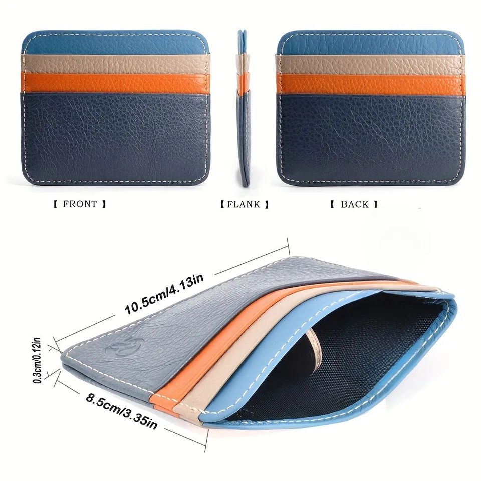 Ultra Thin Credit Card Holder, Slim Minimalist Wallet, with 6 Card Slots and Money Clip