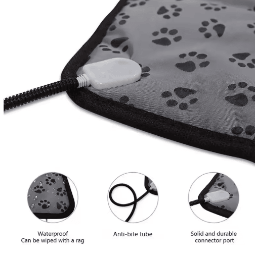 Adjustable Electric Pet Heating Pad – Waterproof Dog & Cat Warming Mat with Safety Protection
