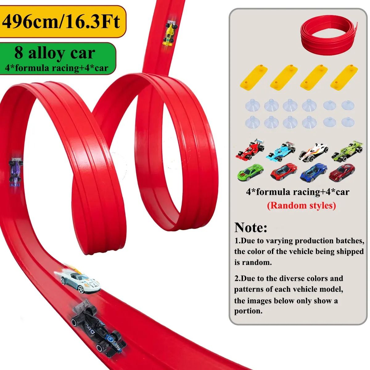 Flexible Racing Track Toy with Mini Car DIY Rail Playset for Kids
