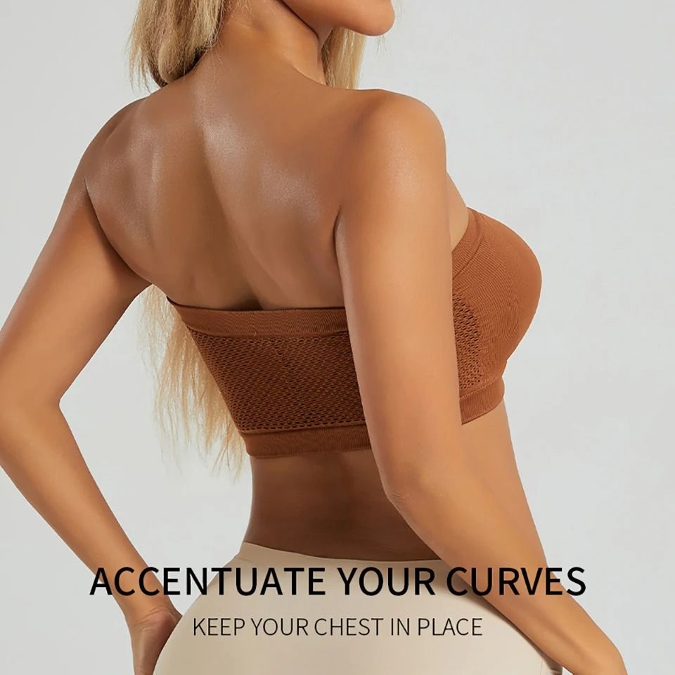 Women's Plus Size Strapless Front Closure Bandeau Bra