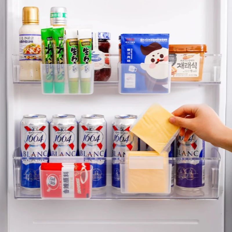 Multifunction Refrigerator Side Door Organizer Bin for Small Items