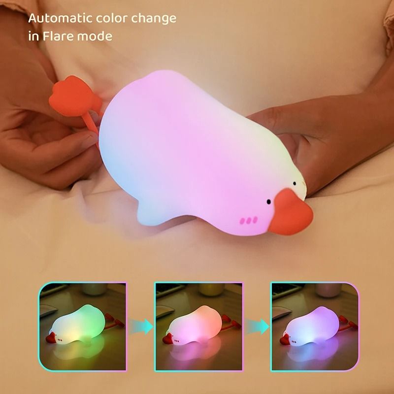 BANDIAN Rechargeable LED Cute Duck Night Light