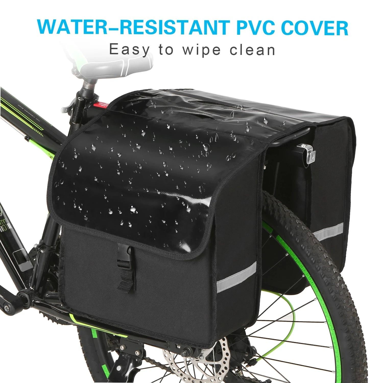 28L Water Resistant Bicycle Rear Seat Carrier Bag Rack Trunk Pack