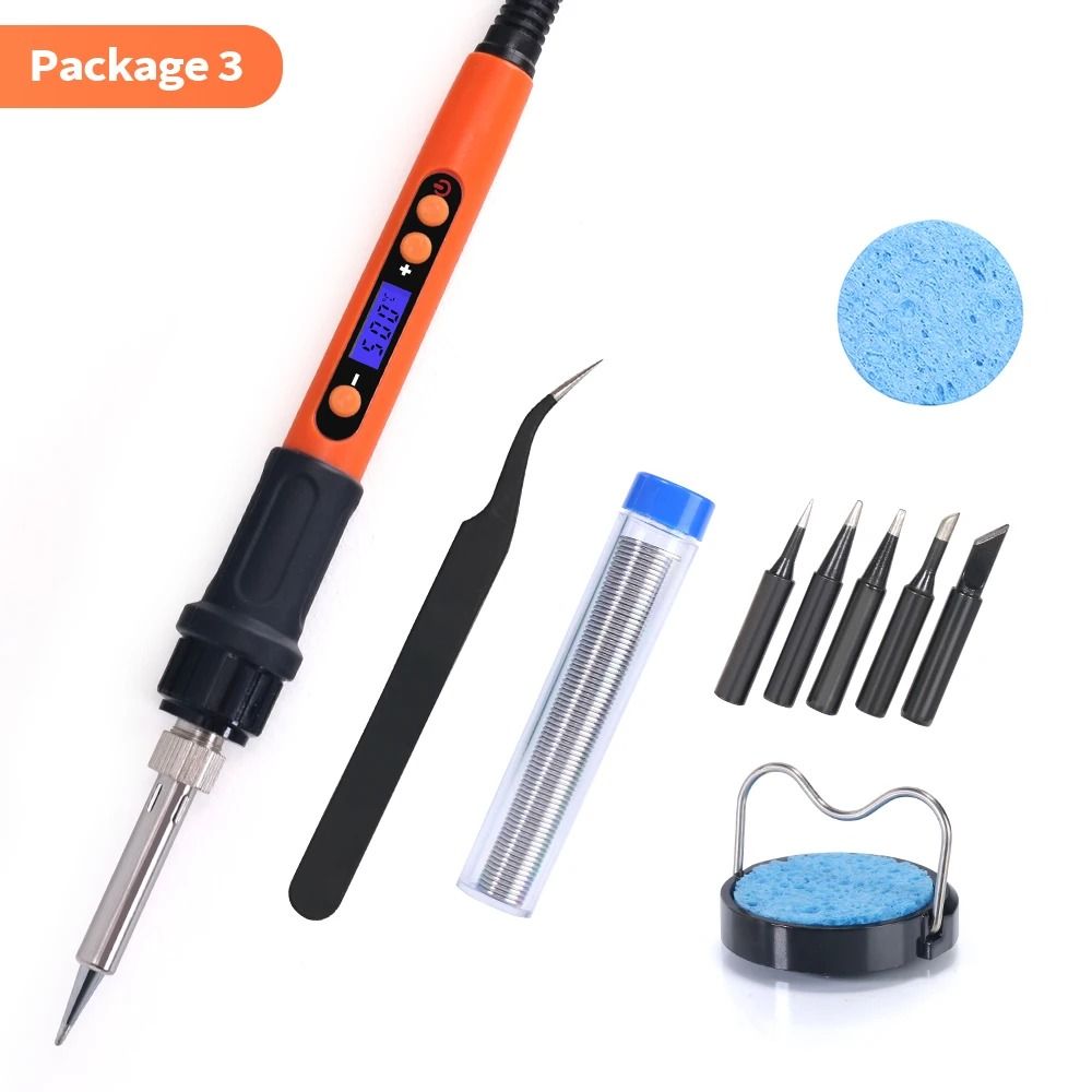 Digital Adjustable Temperature Electric Soldering Iron Kit 100W