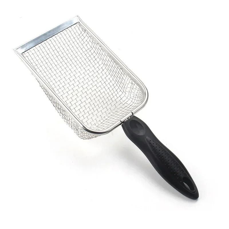 Stainless Steel Cat Litter Scoop Long Handle Metal Waste Shovel