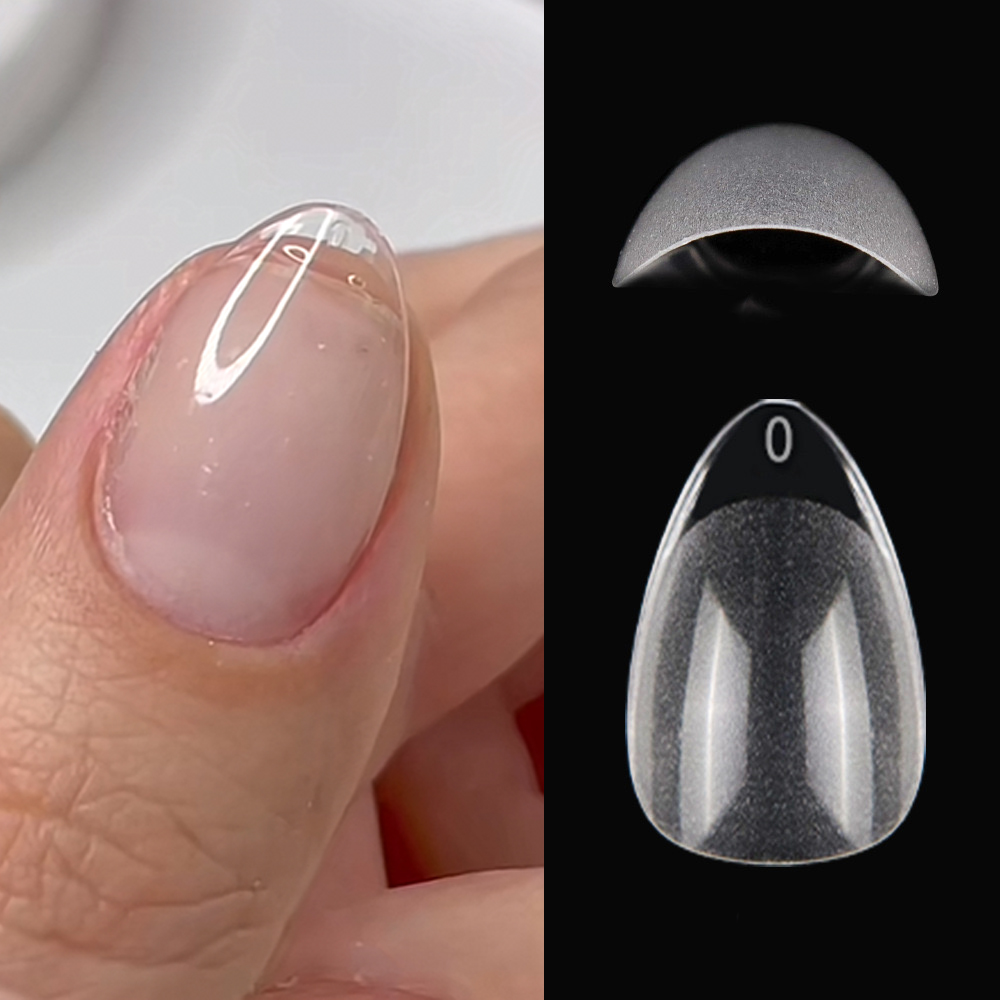 Super Short Almond Press On Nails, Full Cover Soft Gel Tips for Small Nail Beds, No File, No Glue Fake Nails