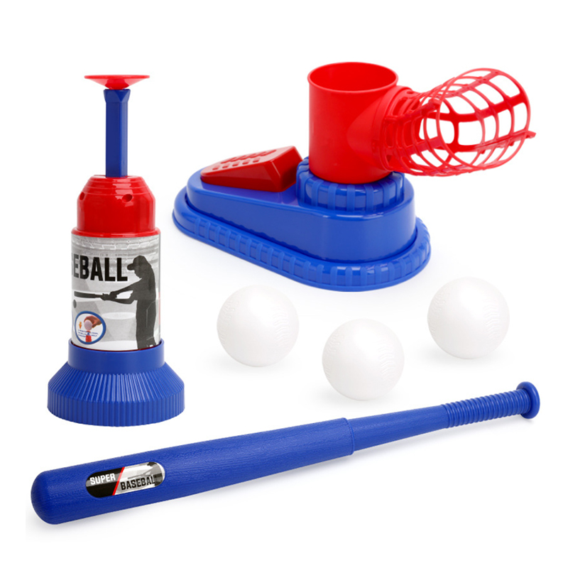 Kids Pitching Machine Automatic Baseball Batting Practice Set for Backyard Play